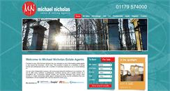 Desktop Screenshot of michaelnicholasestateagents.co.uk